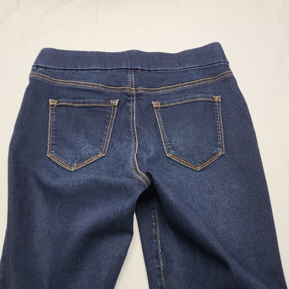 Nine West Jeans Womens Size 8 Heidi Pull On Skinny Crop Stretch Pockets Darkwash - Picture 8 of 16